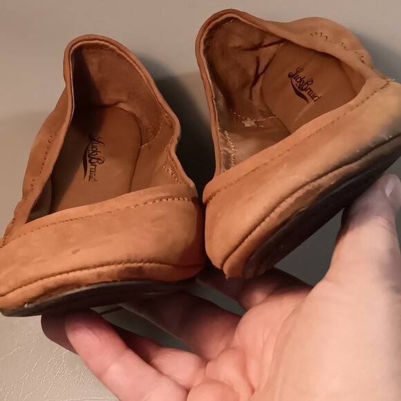 Lucky Brand women's 'Emmie' 'Cognac' leather ballet flats shoes sz 10 M - Picture 6 of 13